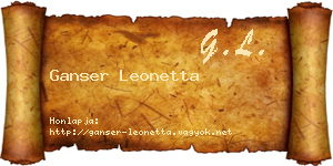 Ganser Leonetta névjegykártya