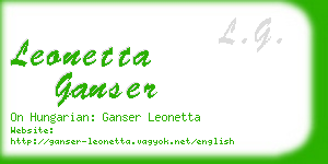 leonetta ganser business card